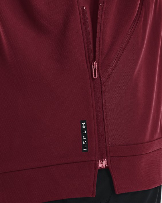 Men's UA RUSH™ Warm-Up Full-Zip Hoodie, Red, pdpMainDesktop image number 5